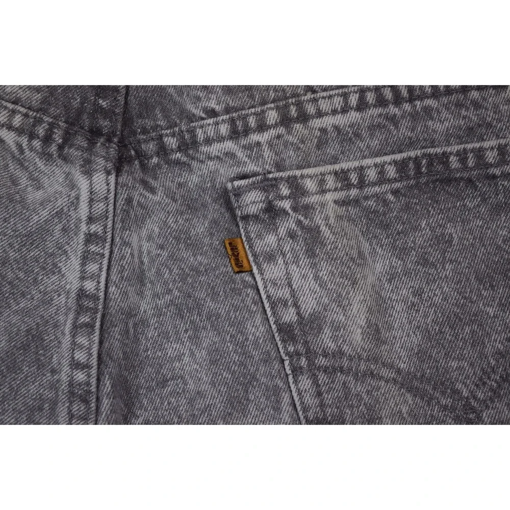 Vintage 80s 90s Levi's USA Metal Rock Acid Wash Jeans Gray Size 38x29